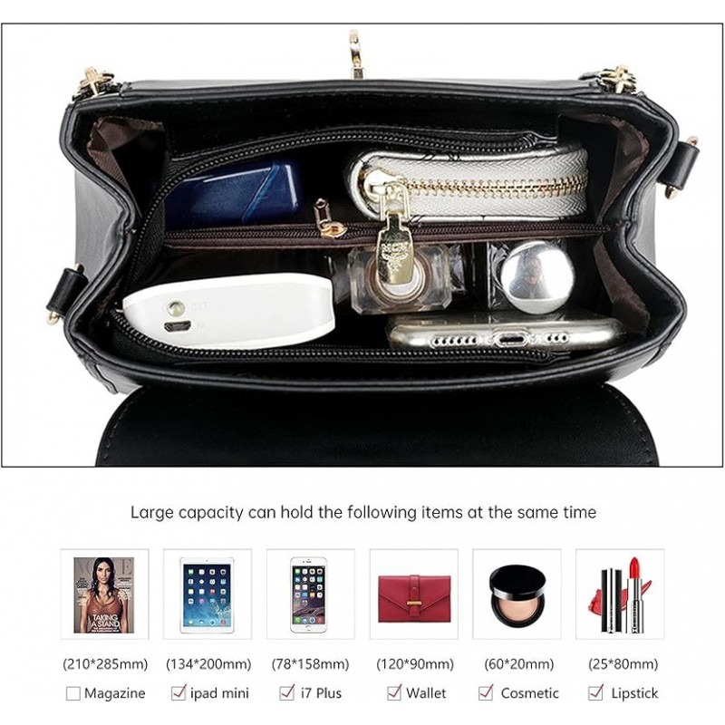 High Quality Kangaroo 4 Handbag-( Black- )