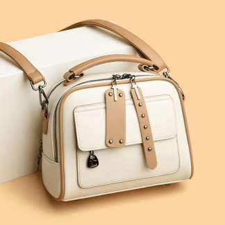 Genuine Premium Soft Leather Handbag ( khakhi )