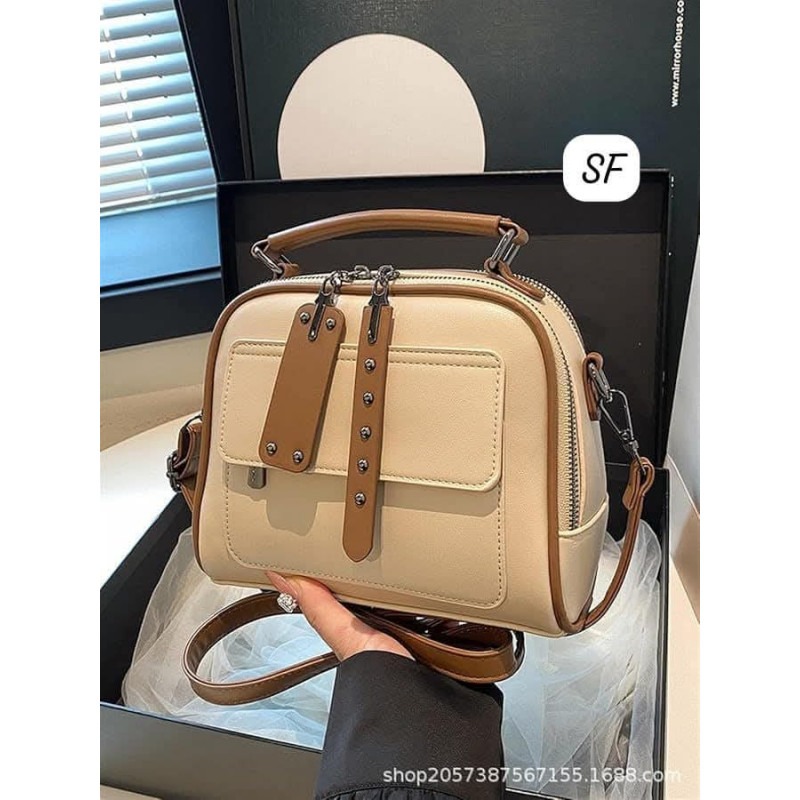 Genuine Premium Soft Leather Handbag ( khakhi )